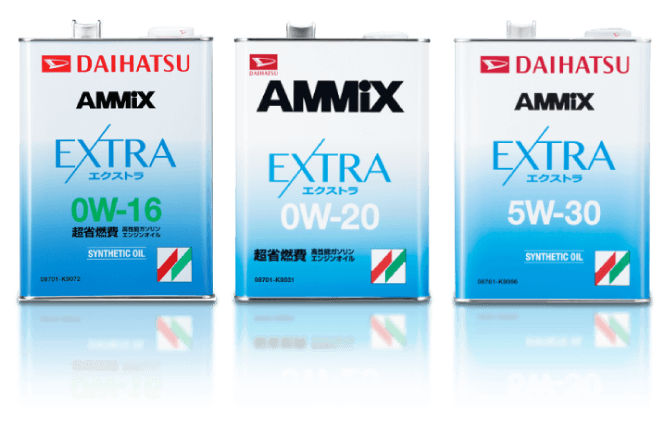 DAIHATSU AMMIX EXTRA エクストラ 0W-16 SYNTHETIC OIL超省燃費 AMMIX EXTRA エクストラ 0W-20超省燃費 DAIHATSU AMMIX EXTRA エクストラ5W-30 SYNTHETIC OIL
